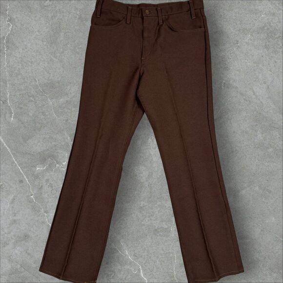 Levi's Other - Vintage 80s Levis 698M Dark Brown Black and Gold Tab Pleated Dress Pants - 32x29